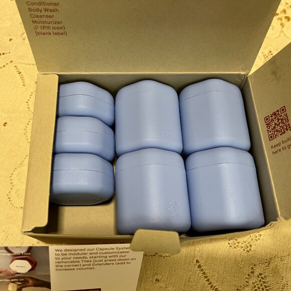Cadence capsules daily routine set Pacific blue NEW travel containers leakproof - Picture 2 of 2